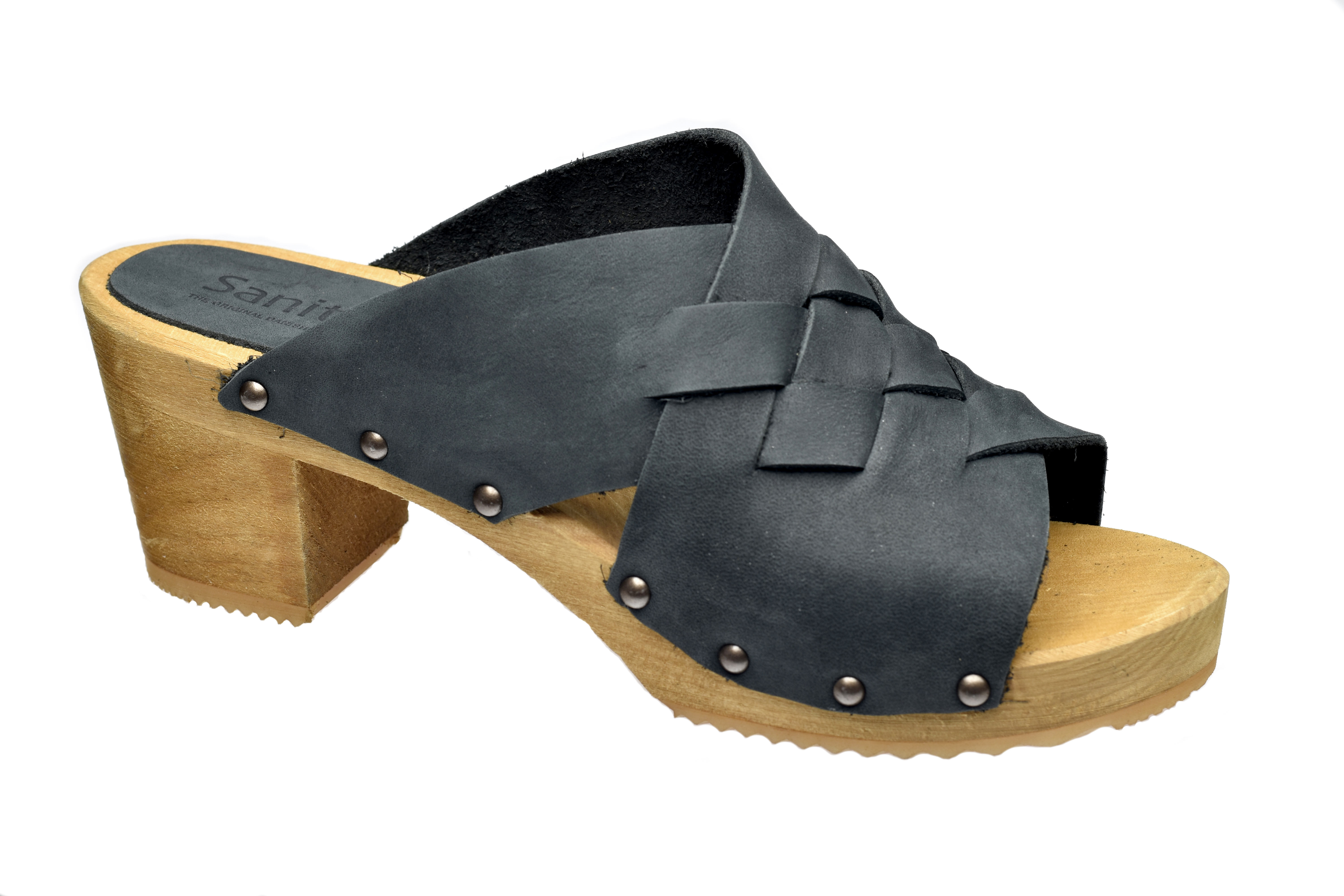 Sanita Wood Tana Sandal Sort