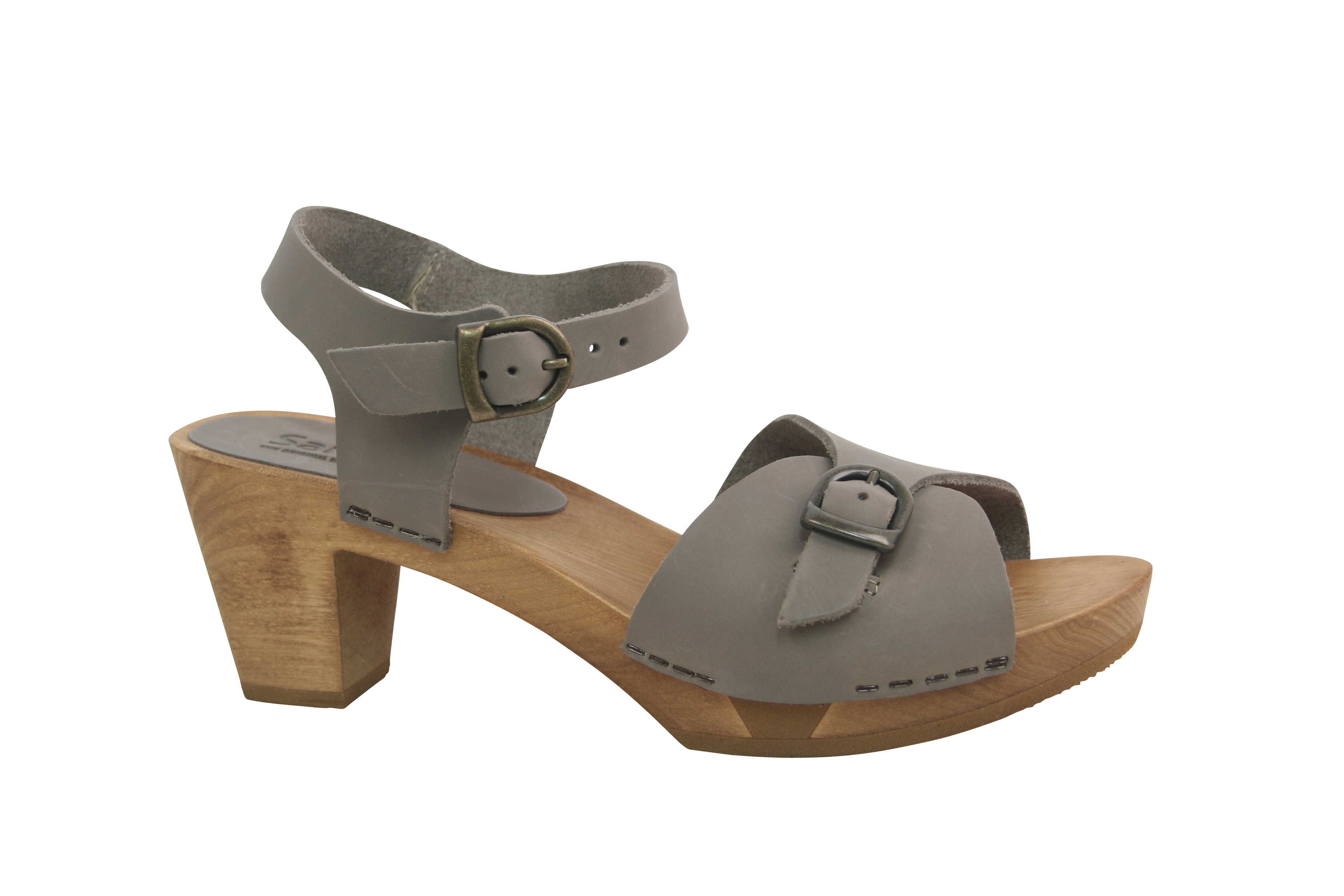 Sanita Wood Tiana Square Sandal Grå
Størrelse 42