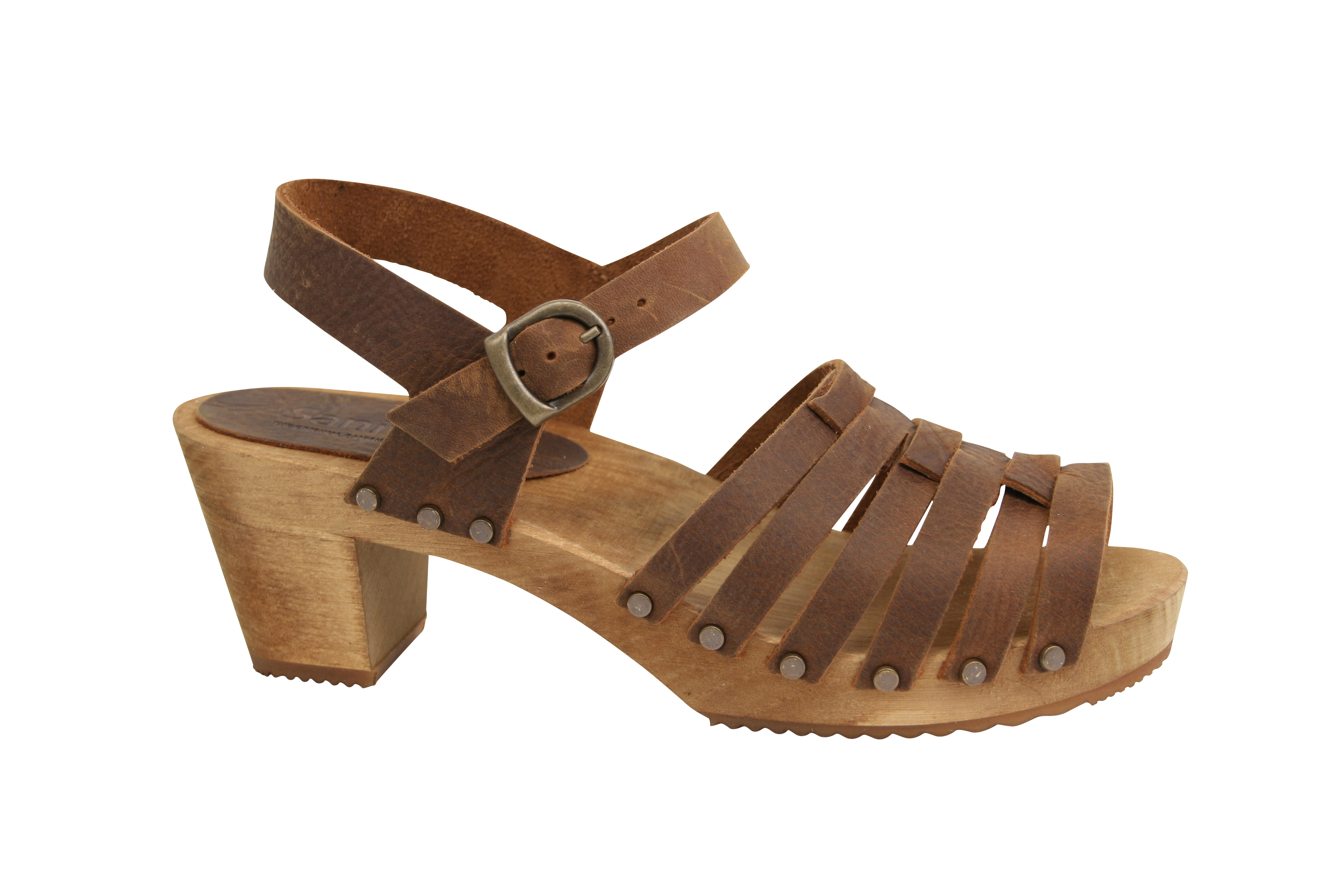 Sanita Wood Silo Square Sandal Brun
Størrelse 38