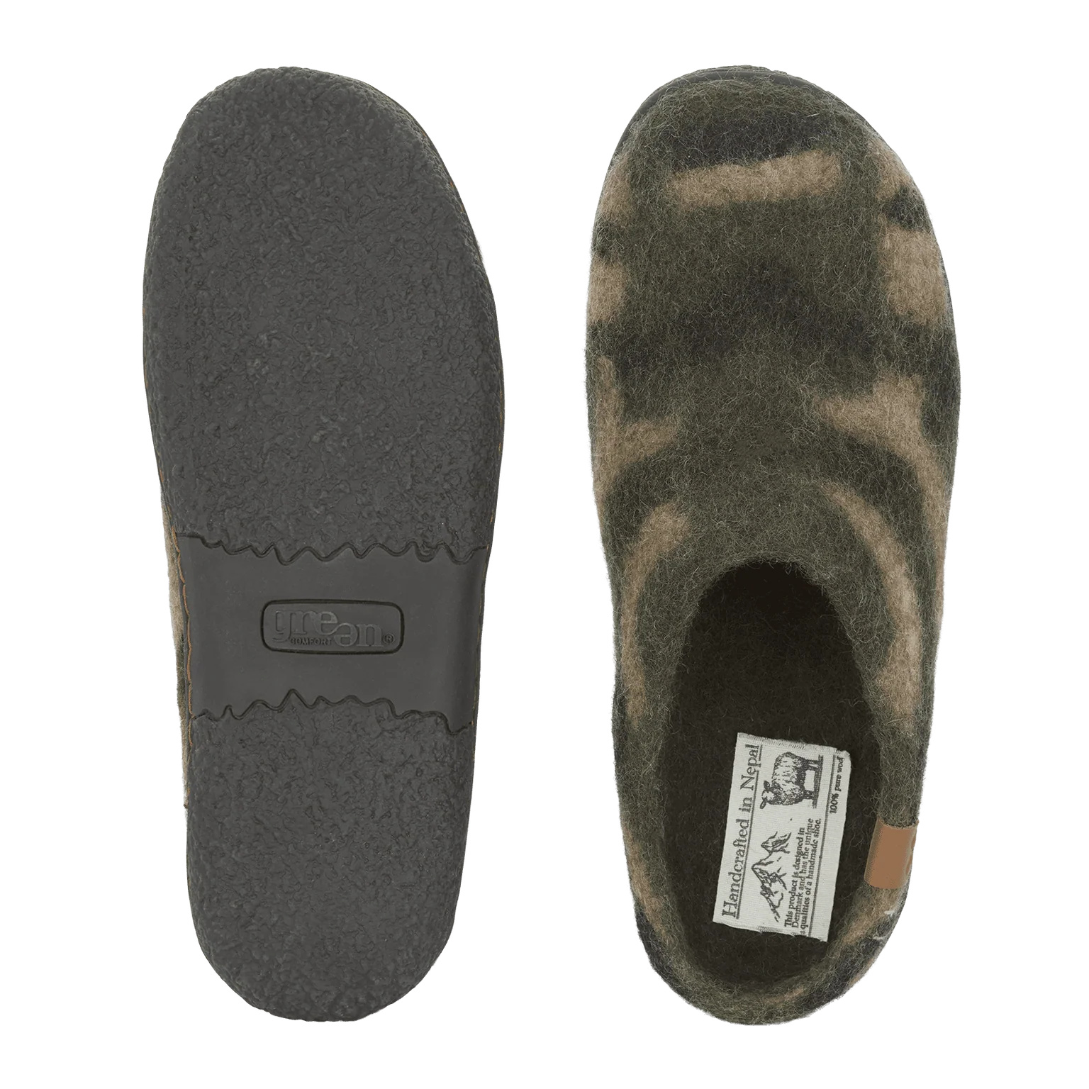 Green Comfort Tøffel Gummi Mix Olive