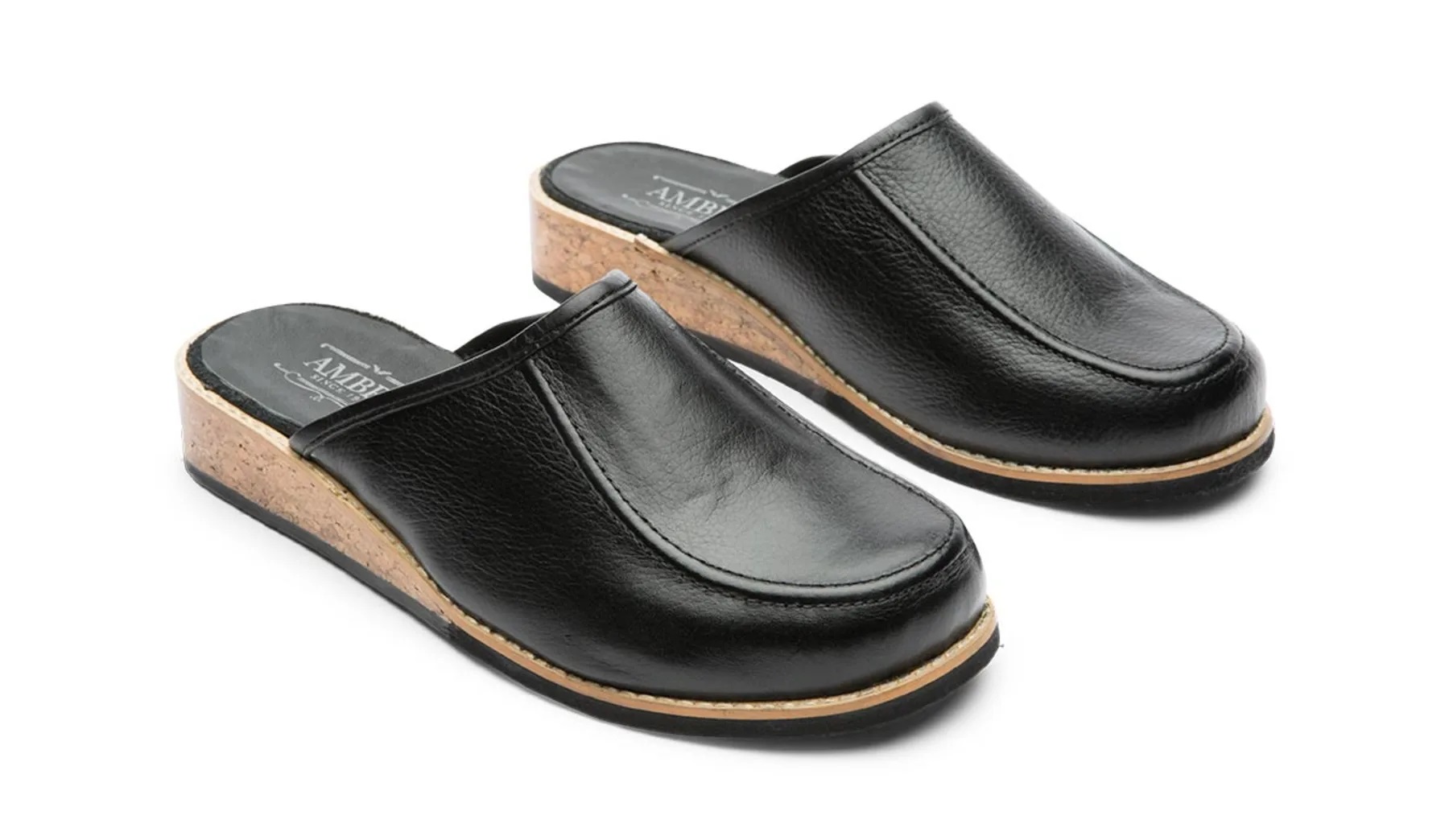 Ambre Kork Tøffel Sort