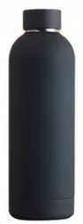 Vandflaske Rustfri Stål Sort 500 ml.