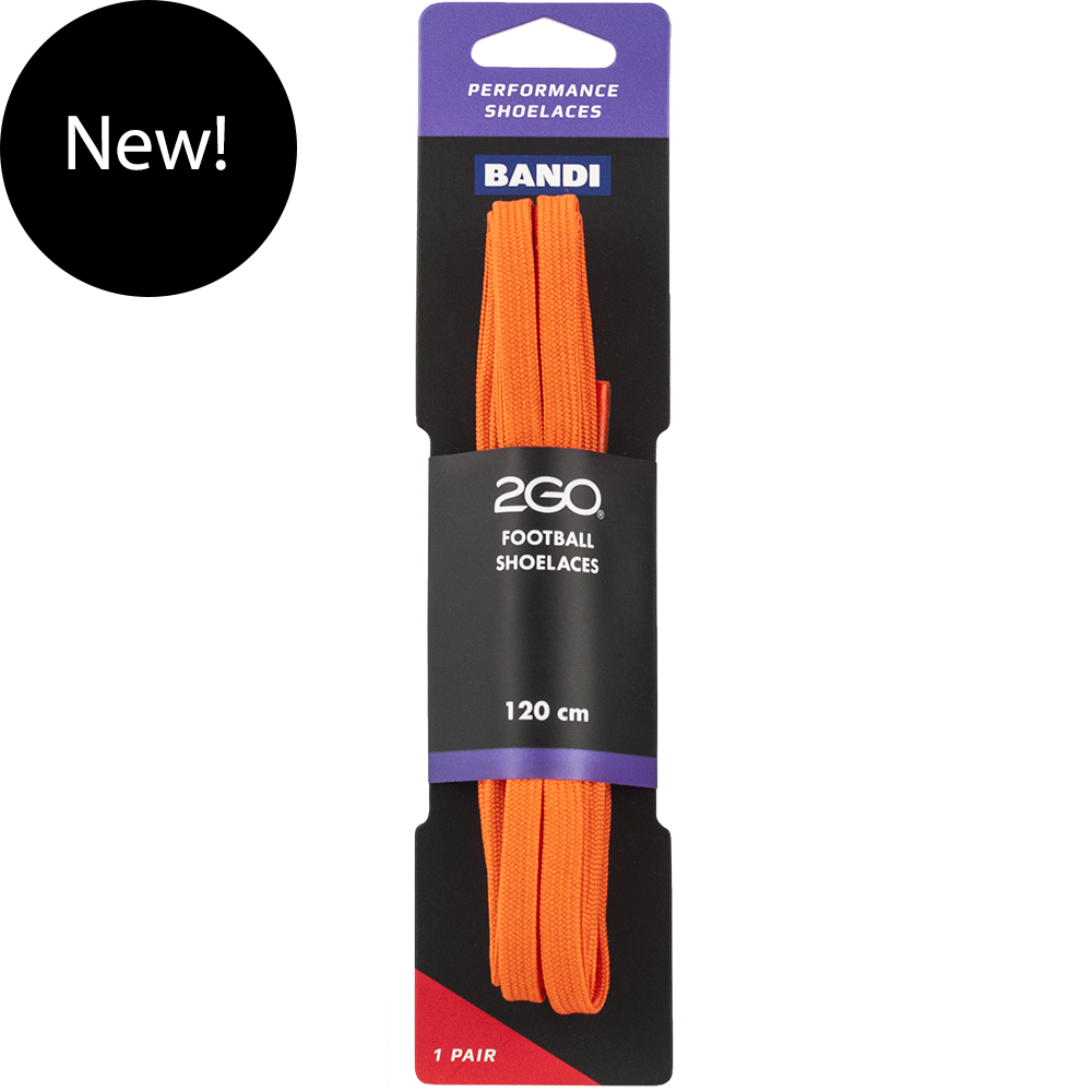 2Go Football Snørebånd Orange 120 Cm