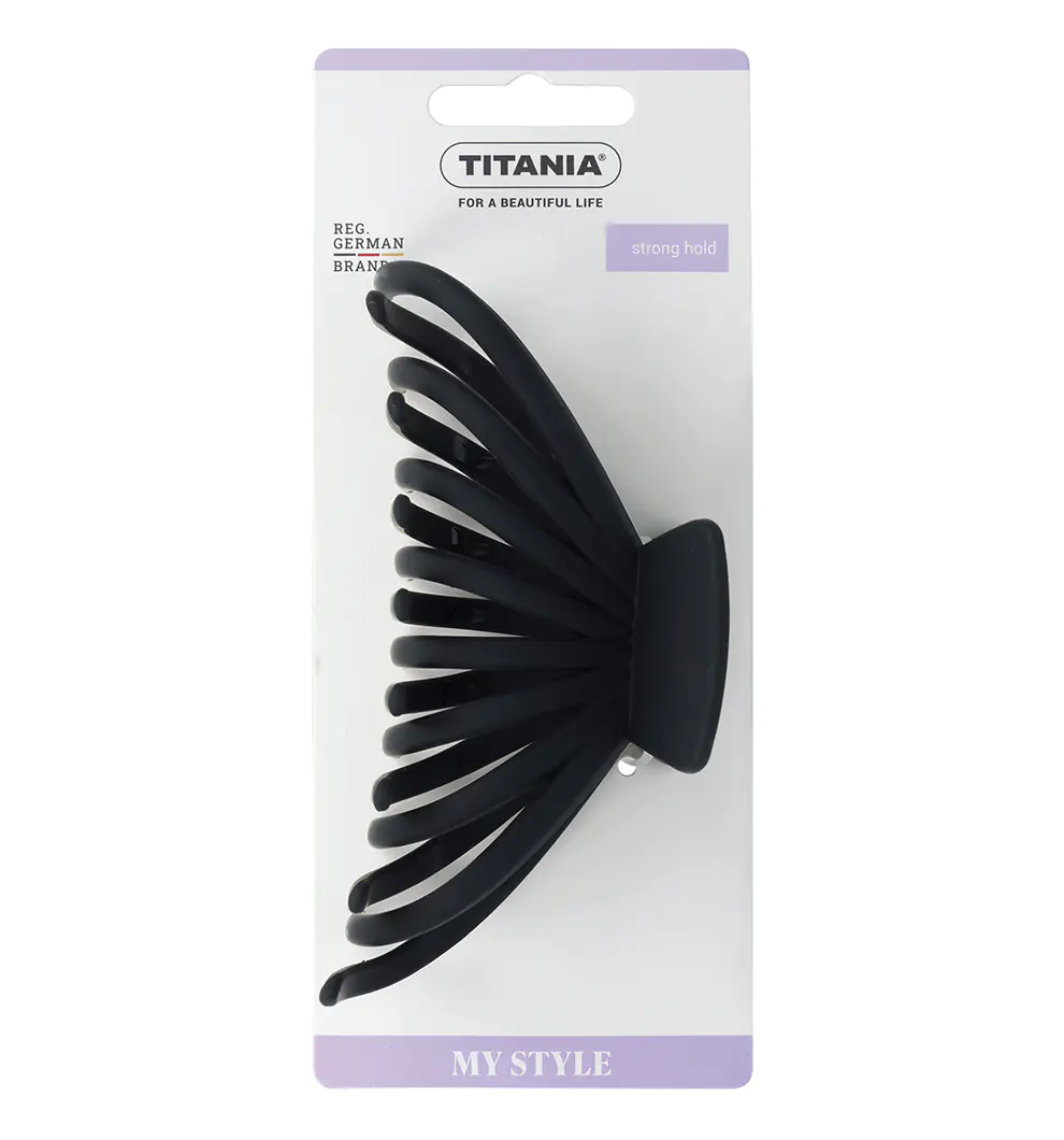 Titania Faldklemme Stor/Fin Sort 11 cm