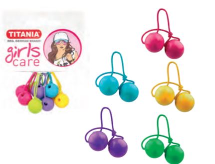 Titania Hårelastik m/kugler 5 stk.