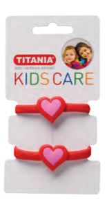 Titania Hårelastik m/hjerter 2 stk.
