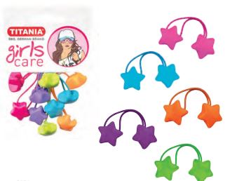Titania Hårelastik Stjerner 5 stk.