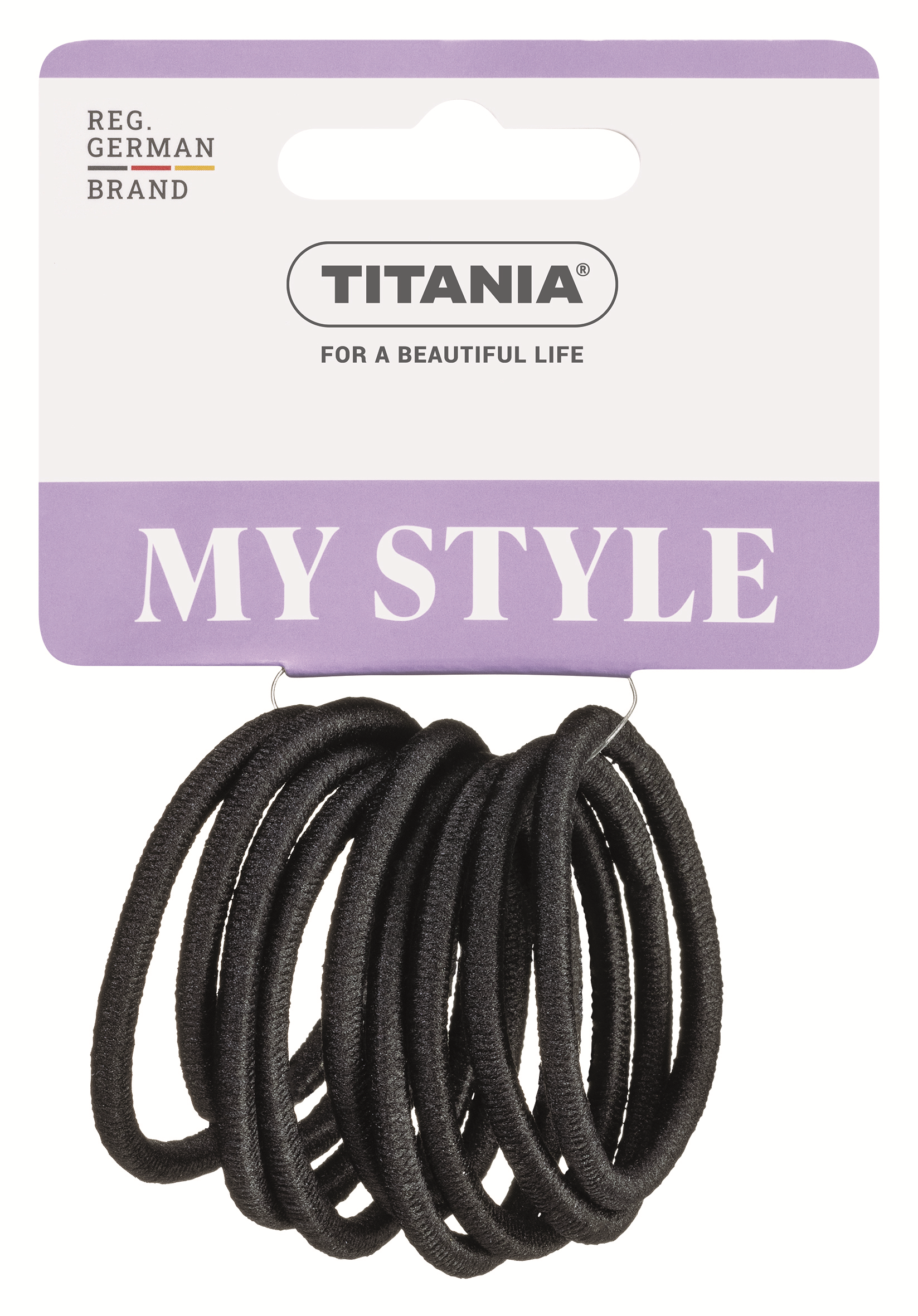 Titania Hårelastik Tyk Sort x 9 stk.