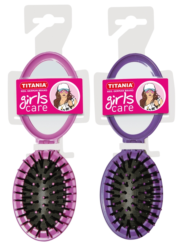 Titania Girl Klapbørste M/Spejl