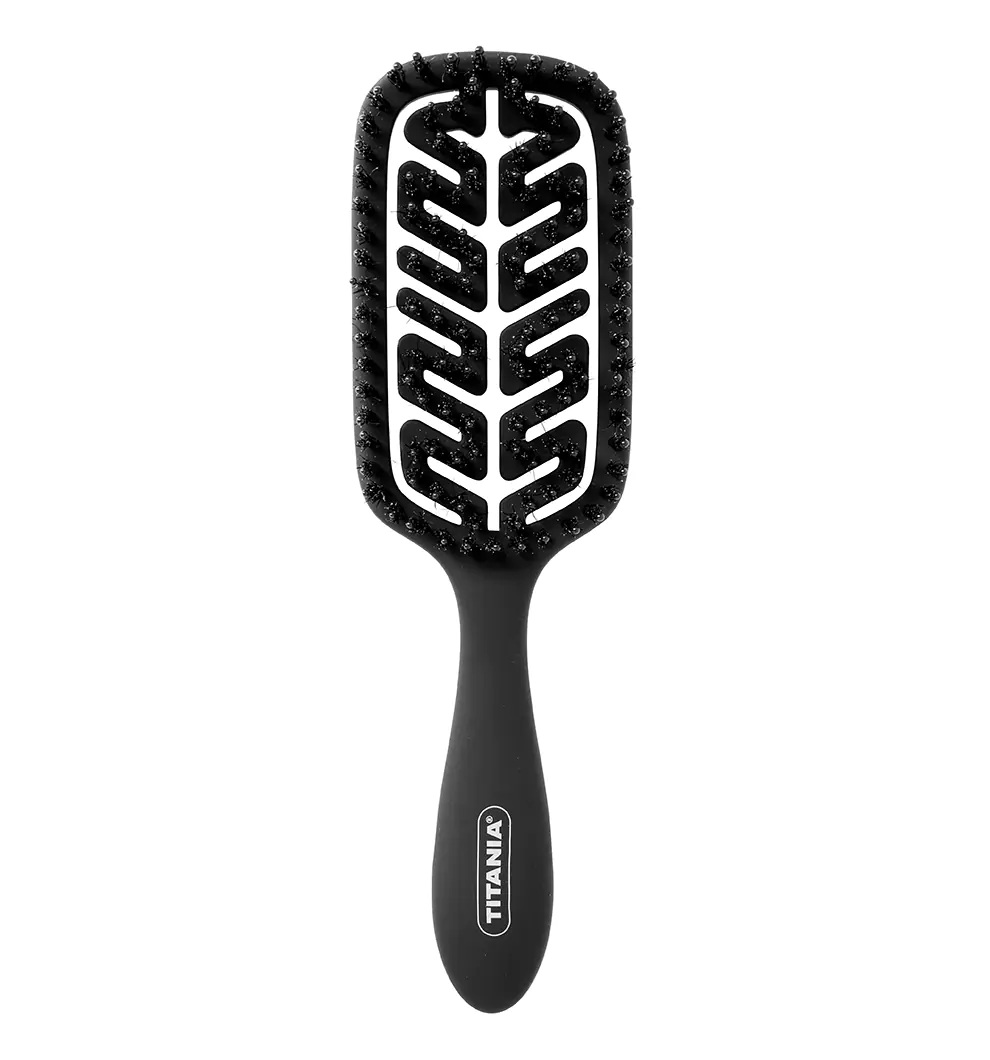 Titania Flex Paddlebørste Sort