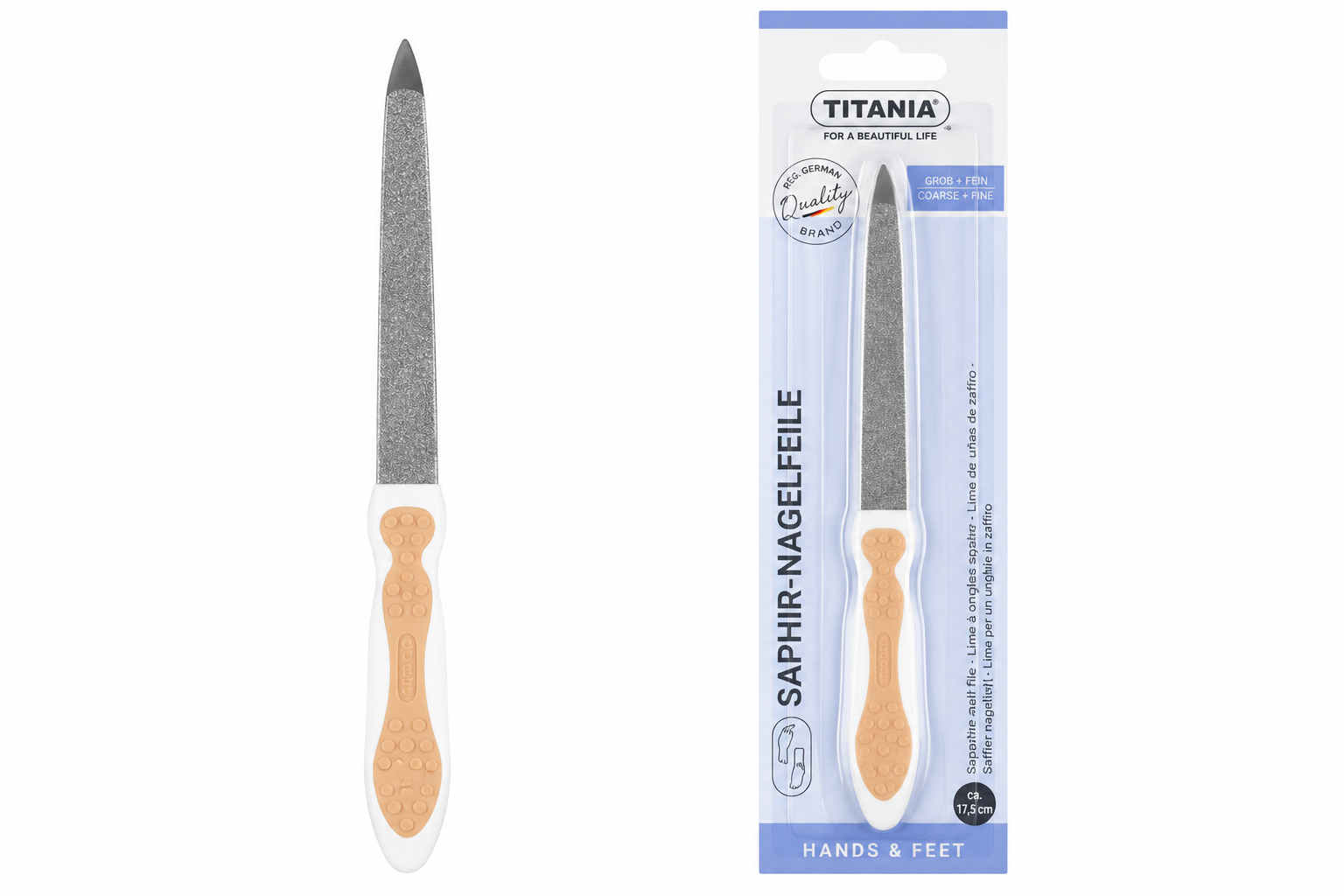 Titania Soft Safir Neglefil 17,5 cm