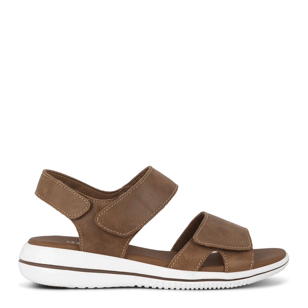 Green Comfort Leaf Sandal Cognac