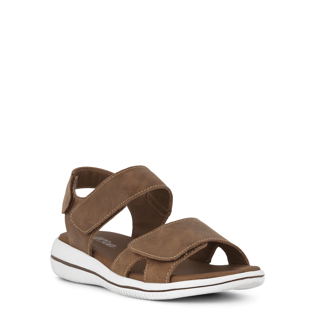Green Comfort Leaf Sandal Cognac
