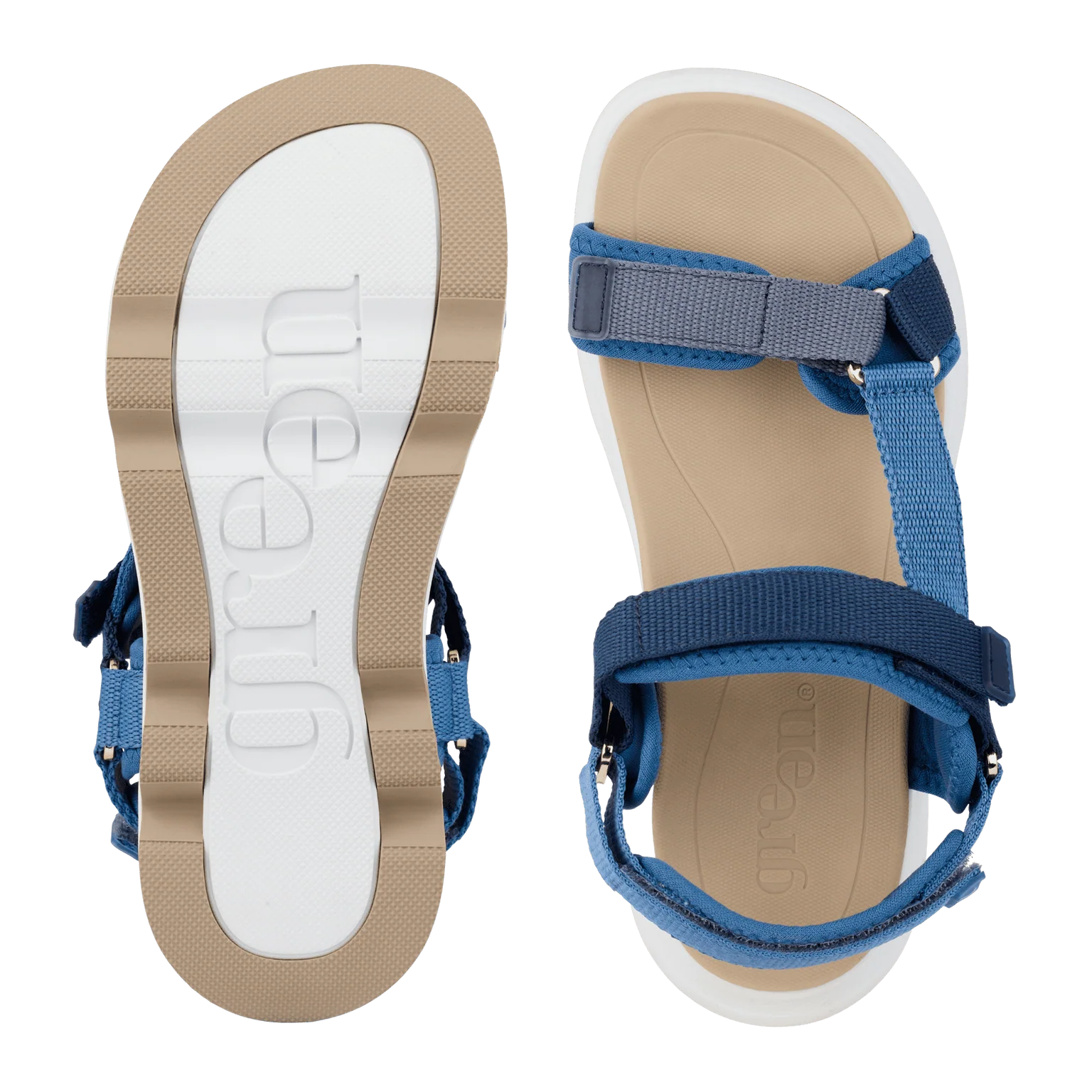 Green Comfort Venice Sandal Denim Blue